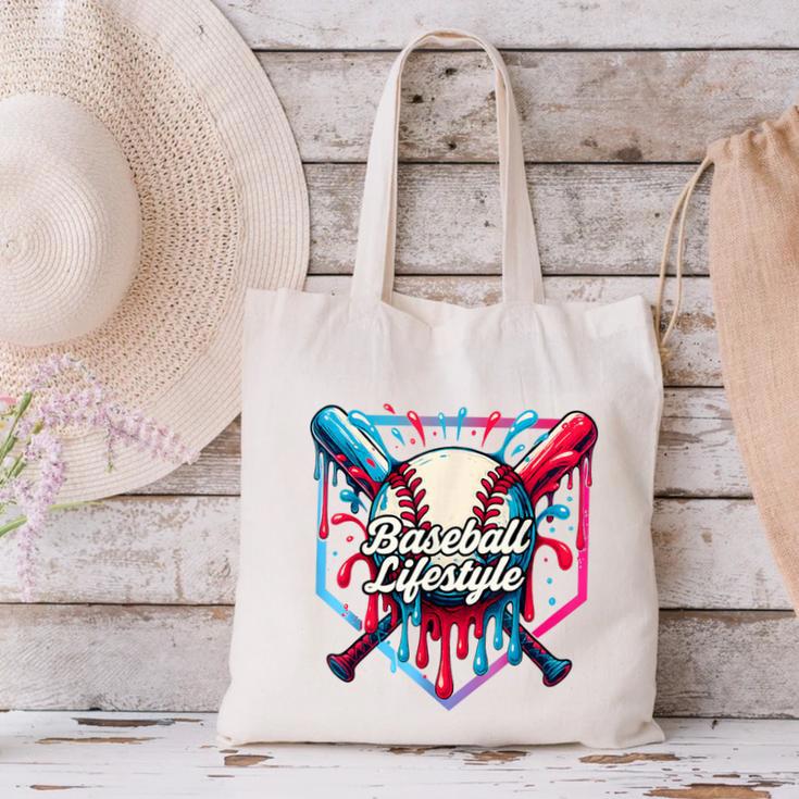 Baseball Lifestyle Shirt Youth Baseball Drip Icecream Boys Canvas Tote Bag Baseball Lifestyle Shirt Youth Baseball Drip Icecream Boys Canvas Tote Bag