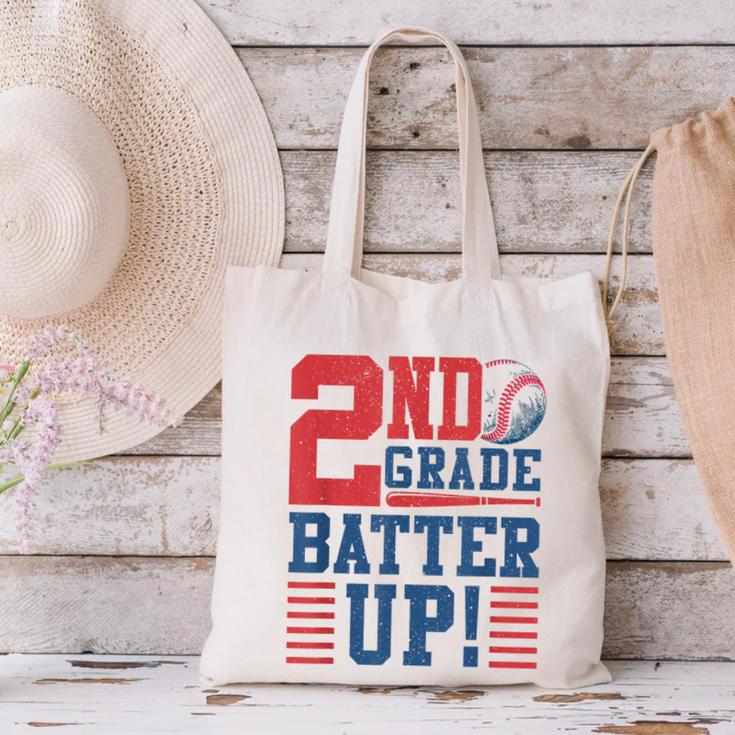 Baseball Second Grade Back To School 2nd Grade Batter Up Canvas Tote Bag