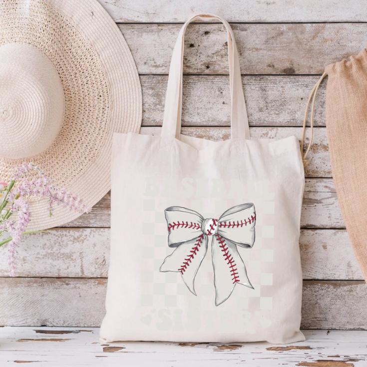 Baseball Sister Canvas Tote Bag