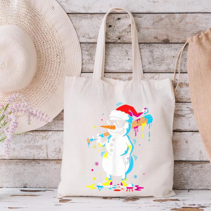 Baseball Snowman Drip Cool Christmas Men Boys Girls Canvas Tote Bag Baseball Snowman Drip Cool Christmas Men Boys Girls Canvas Tote Bag