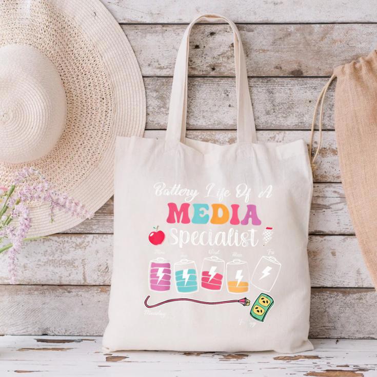 Battery Life Of A Media Specialist Back To School Canvas Tote Bag Battery Life Of A Media Specialist Back To School Canvas Tote Bag