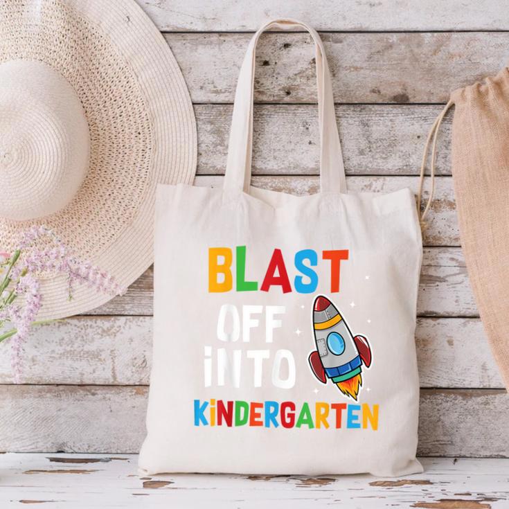 Blast Off Into Kindergarten Back To School Rocket Canvas Tote Bag Blast Off Into Kindergarten Back To School Rocket Canvas Tote Bag
