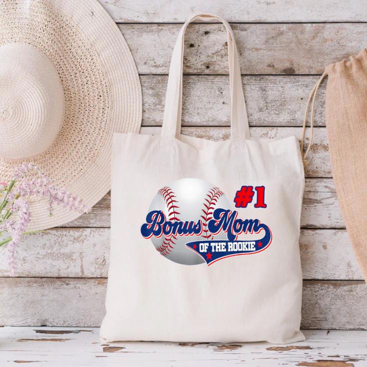 Bonus Mom Rookie Of Year 1st Birthday Baseball Theme Canvas Tote Bag Bonus Mom Rookie Of Year 1st Birthday Baseball Theme Canvas Tote Bag