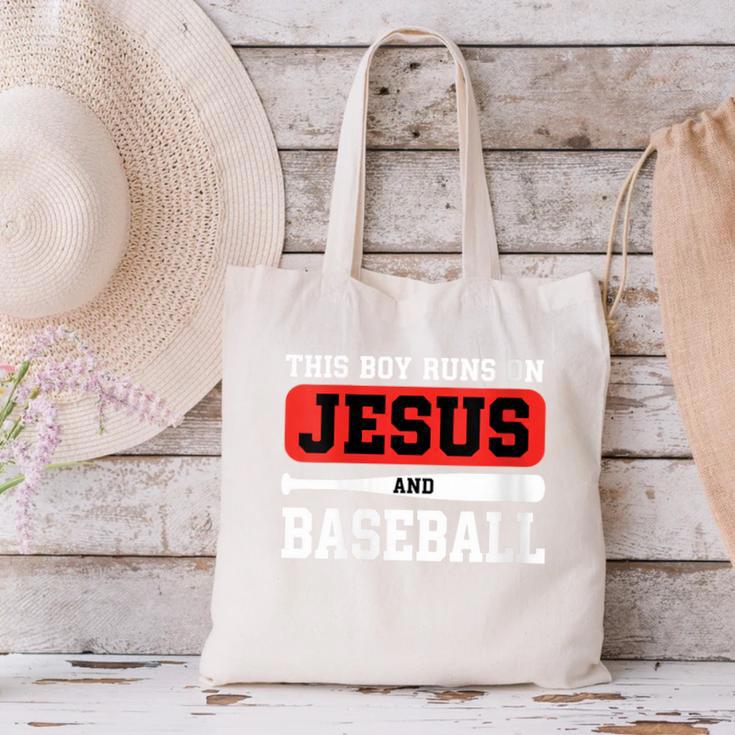 This Boy Runs On Jesus And Baseball Christian Baseball Canvas Tote Bag This Boy Runs On Jesus And Baseball Christian Baseball Canvas Tote Bag