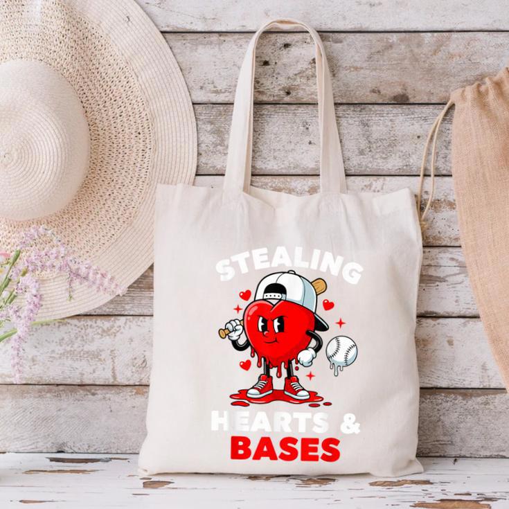 Boys Valentines Baseball Drip Icecream Stealing Hearts Kids Canvas Tote Bag
