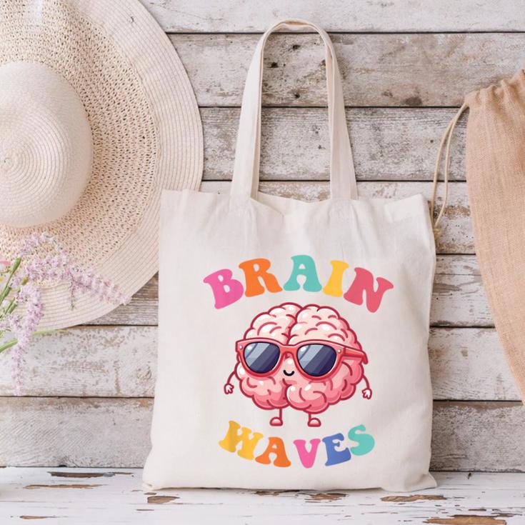 Brain Waves Last Day Of School Back To School Canvas Tote Bag Brain Waves Last Day Of School Back To School Canvas Tote Bag