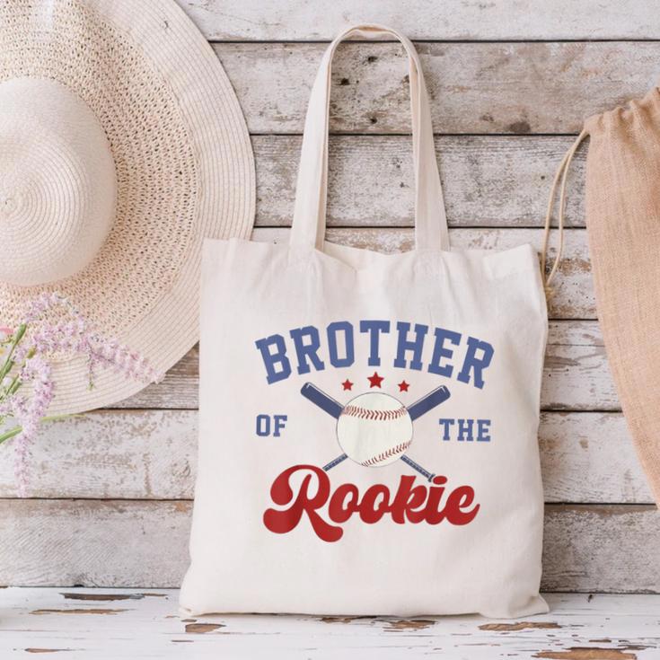 Brother Of Rookie 1st Birthday Baseball Boy Family Matching Canvas Tote Bag Brother Of Rookie 1st Birthday Baseball Boy Family Matching Canvas Tote Bag