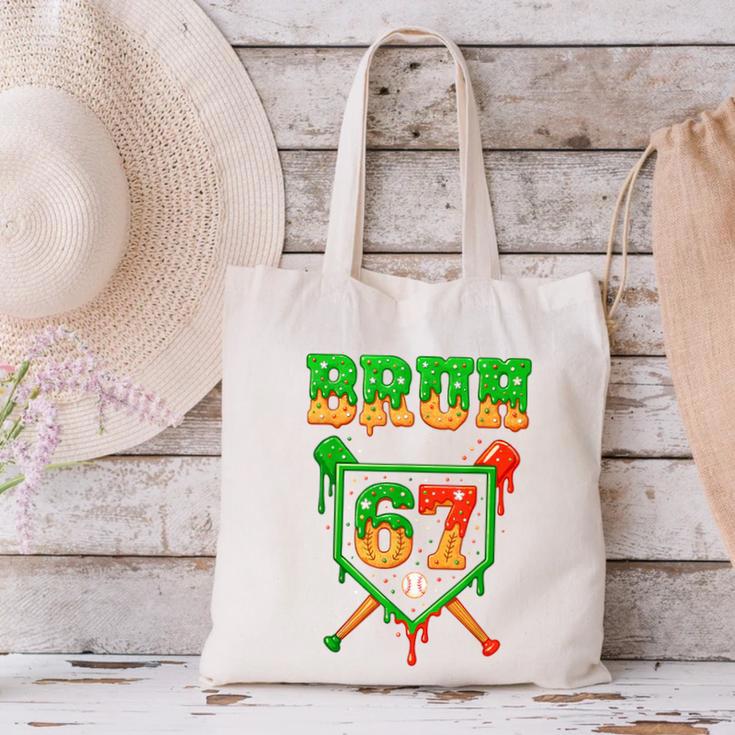 Bruh 67 Baseball Christmas Gingerbread Drip Number 67 Player Canvas Tote Bag Bruh 67 Baseball Christmas Gingerbread Drip Number 67 Player Canvas Tote Bag