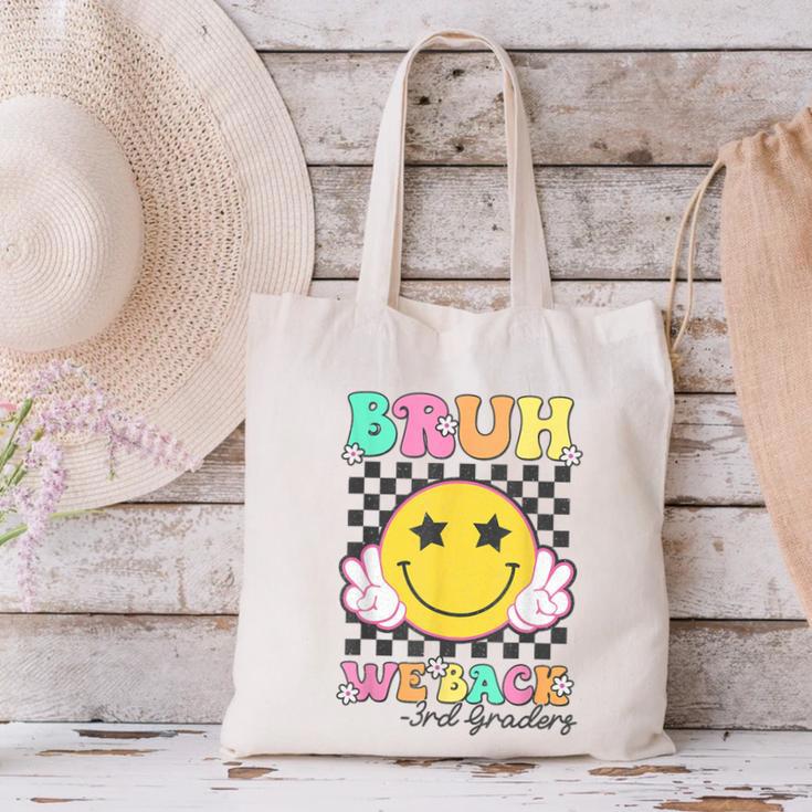 Bruh We Back 3rd Grade Girl Cute Back To School Third Grade Canvas Tote Bag