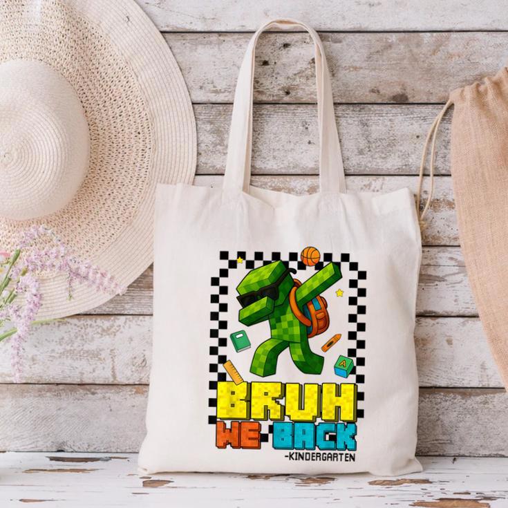 Bruh We Back Kindergarten Back To School Gamer Dabbing Boy Canvas Tote Bag Bruh We Back Kindergarten Back To School Gamer Dabbing Boy Canvas Tote Bag
