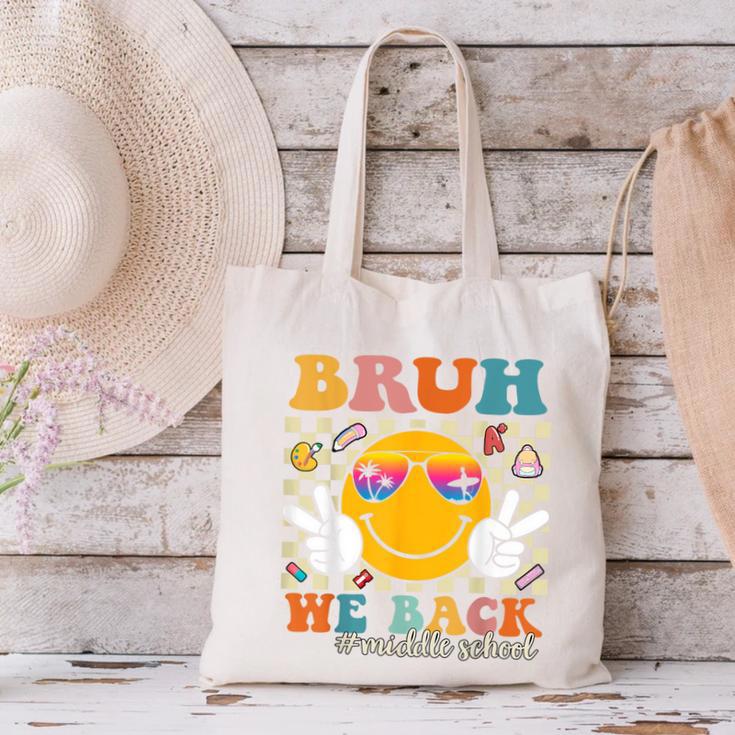 Bruh We Back Middle School Retro Back To School Boys Girls Canvas Tote Bag Bruh We Back Middle School Retro Back To School Boys Girls Canvas Tote Bag