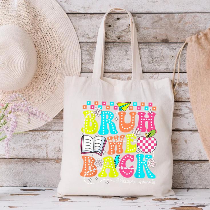 Bruh We Back Paraprofessional Back To School Canvas Tote Bag Bruh We Back Paraprofessional Back To School Canvas Tote Bag