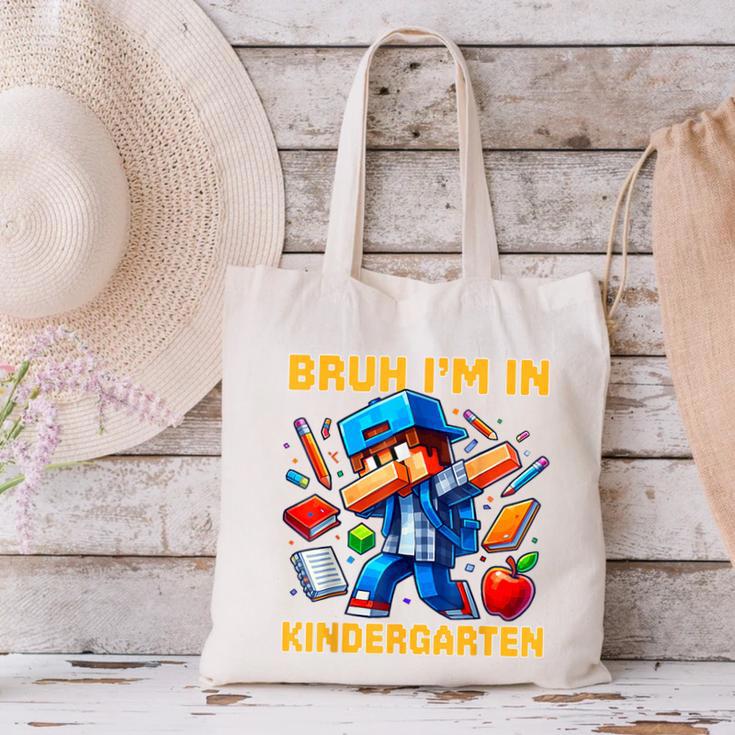 Bruh I'm In Kindergarten Boys Kids Gamer Back To School Canvas Tote Bag Bruh I'm In Kindergarten Boys Kids Gamer Back To School Canvas Tote Bag