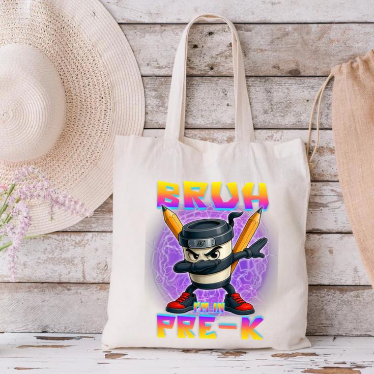 Bruh I'm In Pre-K Back To School Italian Brainrot Premium Tri-Blend Canvas Tote Bag Bruh I'm In Pre-K Back To School Italian Brainrot Premium Tri-Blend Canvas Tote Bag