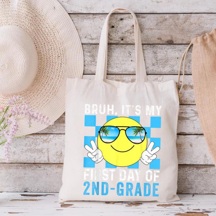 Bruh It's My First Day Of 2nd-Grade Back To School Kids Boys Canvas Tote Bag Bruh It's My First Day Of 2nd-Grade Back To School Kids Boys Canvas Tote Bag