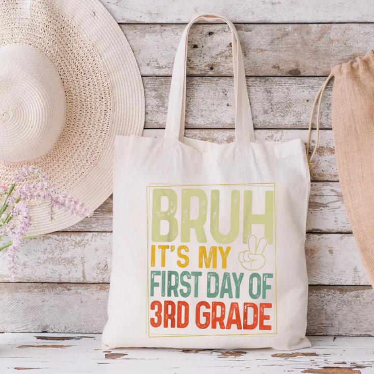 Bruh Its My First Day Of 3rd Grade Back To School Boys Kids Canvas Tote Bag Bruh Its My First Day Of 3rd Grade Back To School Boys Kids Canvas Tote Bag