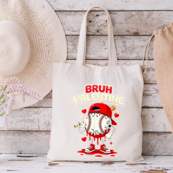 Bruh Valentine Baseball Drip Icecream Apparel Men Youth Boys Canvas Tote Bag