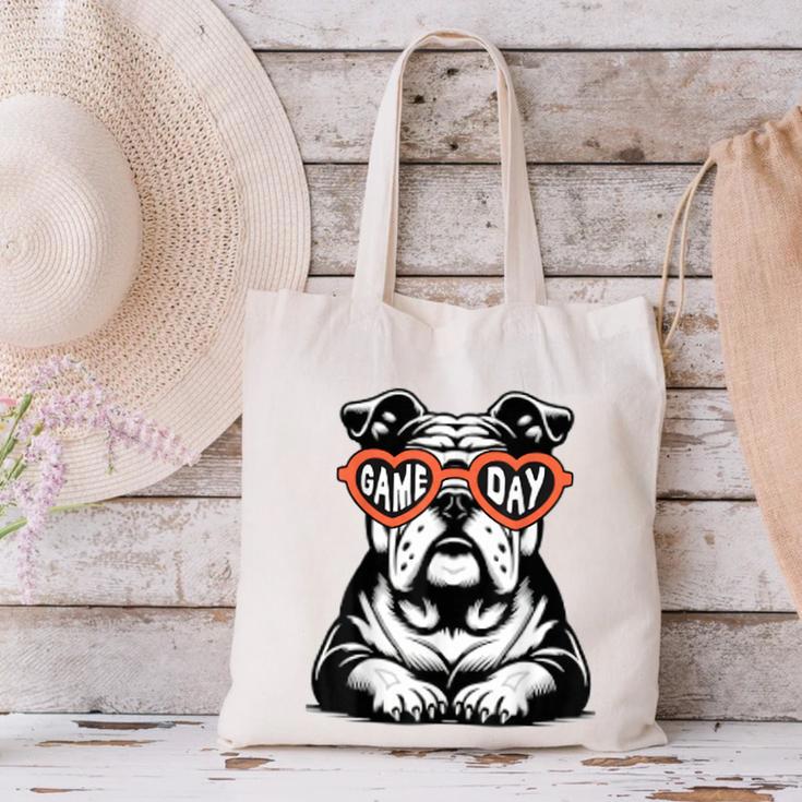 Bulldog Mascot Sports Fan Football Basketball Baseball Canvas Tote Bag