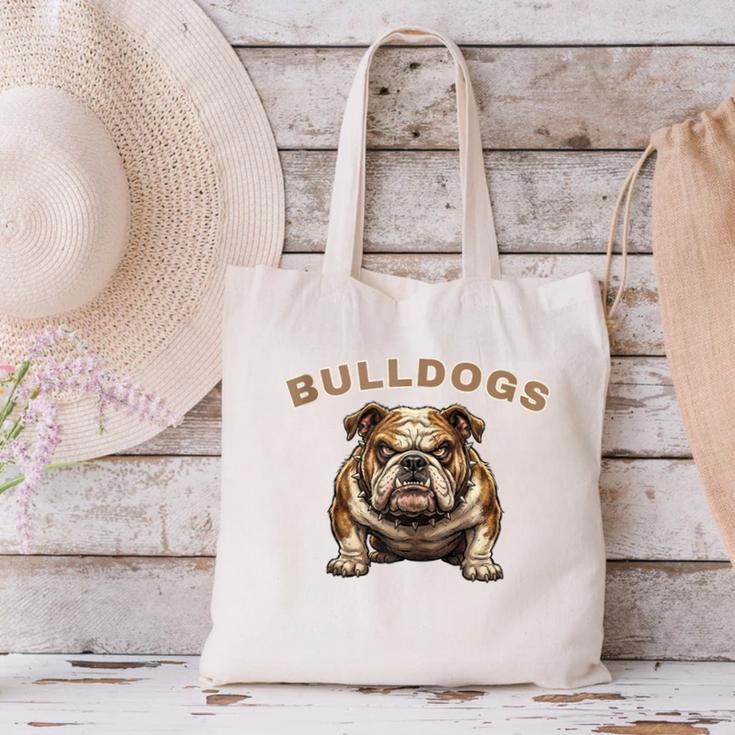 Bulldogs Back To School Spirit Canvas Tote Bag Bulldogs Back To School Spirit Canvas Tote Bag