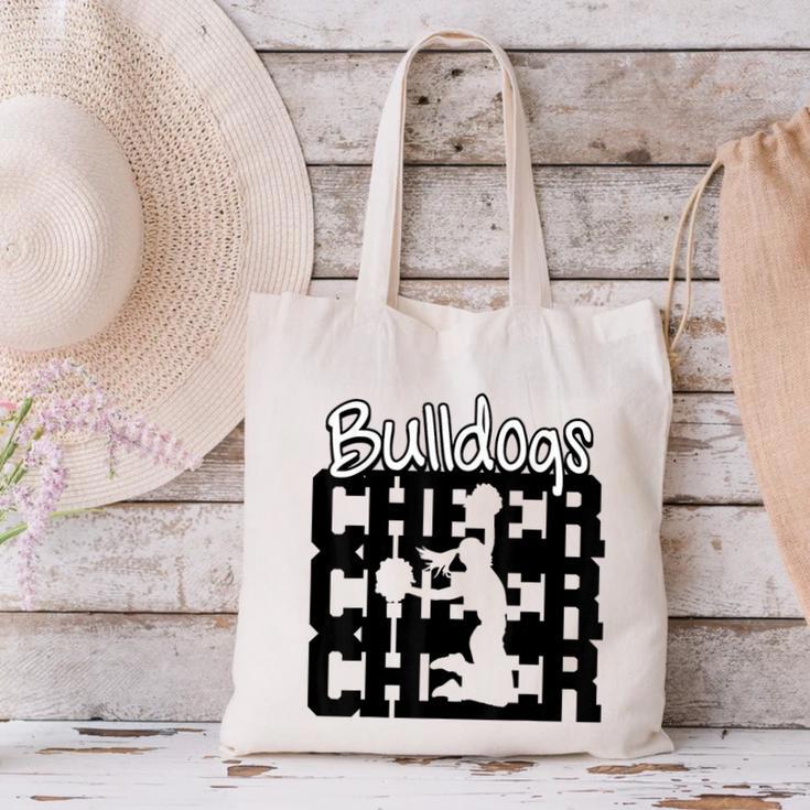 Bulldogs Cheer Back To School Cheerleading Spirit Canvas Tote Bag Bulldogs Cheer Back To School Cheerleading Spirit Canvas Tote Bag