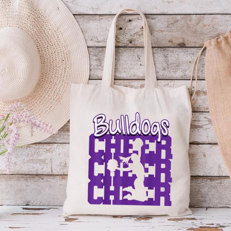 Bulldogs Cheer Back To School Cheerleading Spirit P Canvas Tote Bag Bulldogs Cheer Back To School Cheerleading Spirit P Canvas Tote Bag