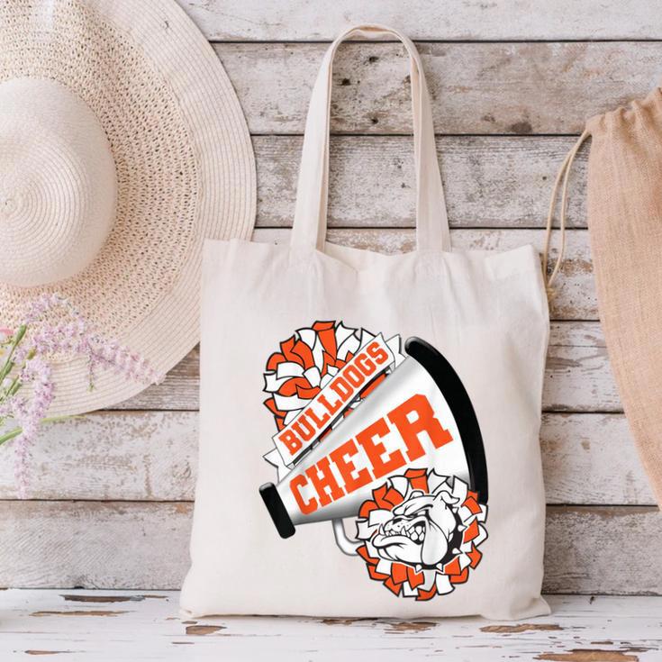 Bulldogs Cheerleading Back To School Cheer Team Orange Canvas Tote Bag Bulldogs Cheerleading Back To School Cheer Team Orange Canvas Tote Bag