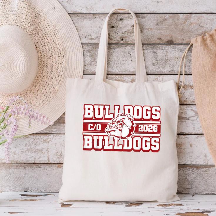 Bulldogs Class Of 2026 Back To School Senior Spirit M Canvas Tote Bag Bulldogs Class Of 2026 Back To School Senior Spirit M Canvas Tote Bag