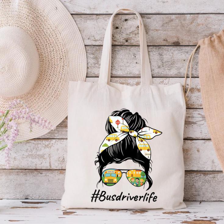 Bus Driver Life Messy Bun Back To School Bus Driver Canvas Tote Bag Bus Driver Life Messy Bun Back To School Bus Driver Canvas Tote Bag