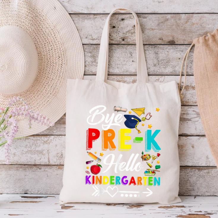 Bye Pre-K Hello Kindergarten Students Pupils Back To School Canvas Tote Bag Bye Pre-K Hello Kindergarten Students Pupils Back To School Canvas Tote Bag