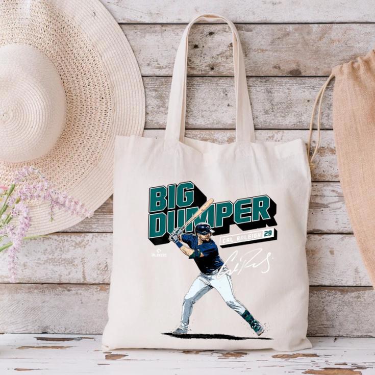 Cal Raleigh Seattle MLB Baseball Players MLBCRA205M Canvas Tote Bag
