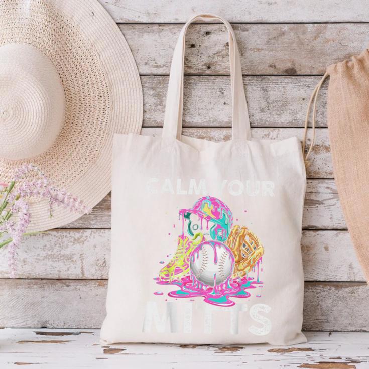 Calm Your Mitts Baseball Ice Cream Drip Crossed Bats Sport Canvas Tote Bag Calm Your Mitts Baseball Ice Cream Drip Crossed Bats Sport Canvas Tote Bag