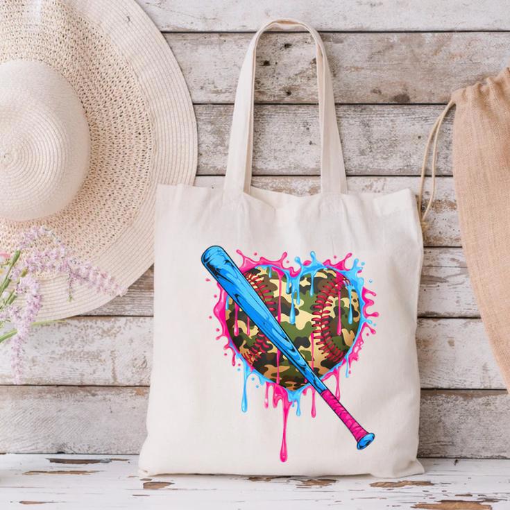 Camo Baseball Heart Drip Valentine Baseball Icecream Boys Canvas Tote Bag Camo Baseball Heart Drip Valentine Baseball Icecream Boys Canvas Tote Bag