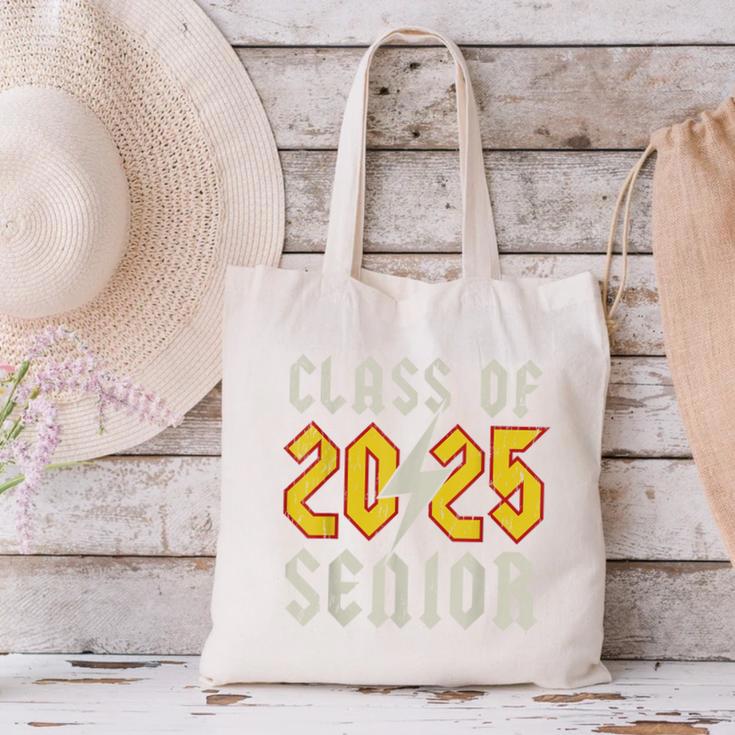 Class Of 2025 Senior Rock N Roll Back To School Music Lover Canvas Tote Bag