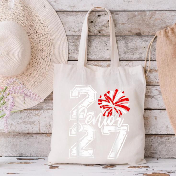 Class Of 2027 Cheer Red Senior 2027 Back To School Canvas Tote Bag Class Of 2027 Cheer Red Senior 2027 Back To School Canvas Tote Bag