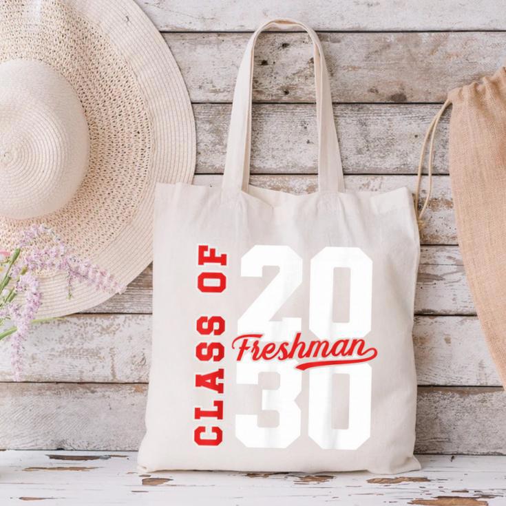 Class Of 2030 Freshman 2030 Back To School Canvas Tote Bag