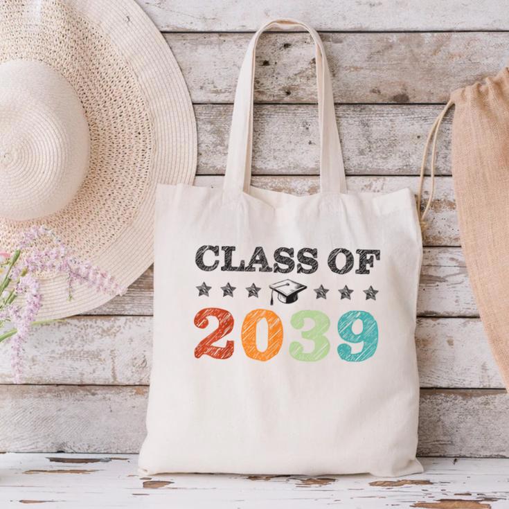 Class Of 2039 Grow With Me Back To School Graduation Canvas Tote Bag