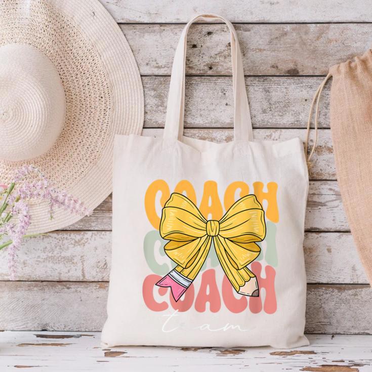 Coach Team Groovy Coquette Bow Cute Back To School Canvas Tote Bag Coach Team Groovy Coquette Bow Cute Back To School Canvas Tote Bag