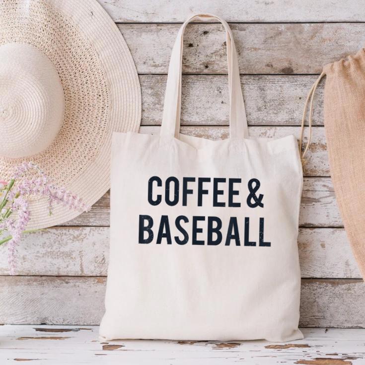 Coffee And Baseball Canvas Tote Bag Coffee And Baseball Canvas Tote Bag