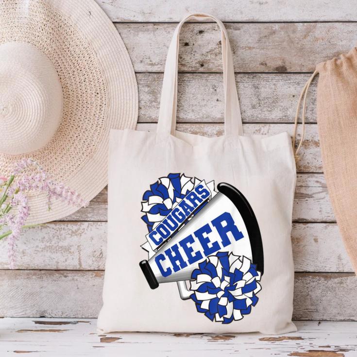 Cougars Cheer Back To School Cheerleading Spirit B Canvas Tote Bag Cougars Cheer Back To School Cheerleading Spirit B Canvas Tote Bag