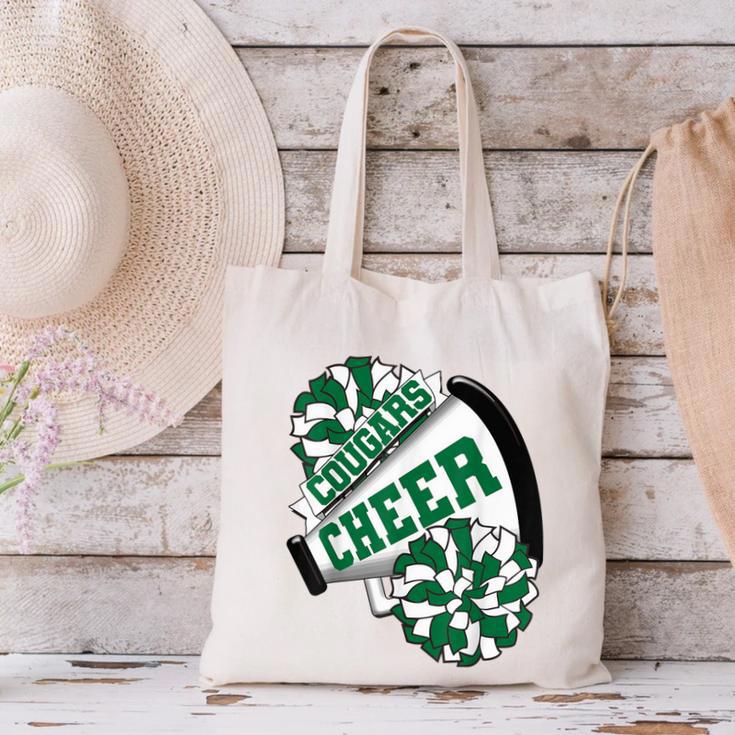 Cougars Cheer Back To School Cheerleading Spirit G Canvas Tote Bag Cougars Cheer Back To School Cheerleading Spirit G Canvas Tote Bag