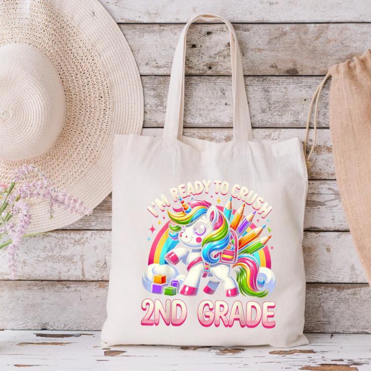Crush 2nd Grade Girls Back To School Unicorn First Day Cute Canvas Tote Bag