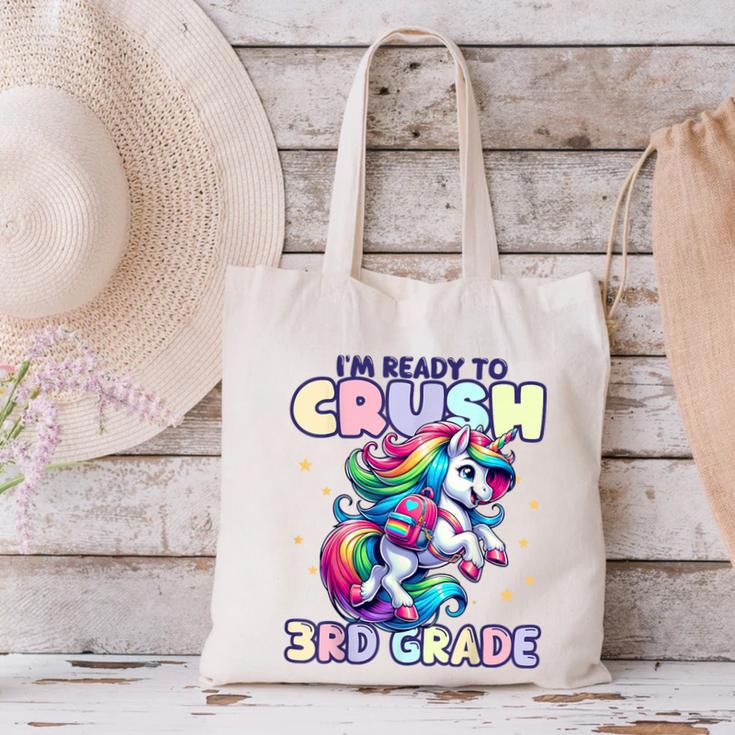 Crush 3rd Grade Girls Back To School Unicorn First Day Cute Canvas Tote Bag Crush 3rd Grade Girls Back To School Unicorn First Day Cute Canvas Tote Bag