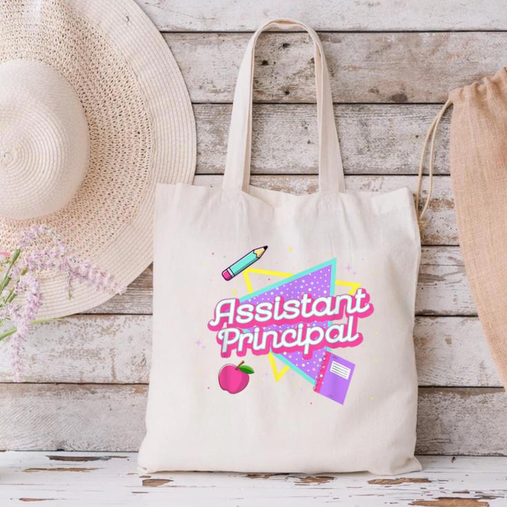 Cute Assistant Principal Shirt 80's 90's Back To School Canvas Tote Bag Cute Assistant Principal Shirt 80's 90's Back To School Canvas Tote Bag