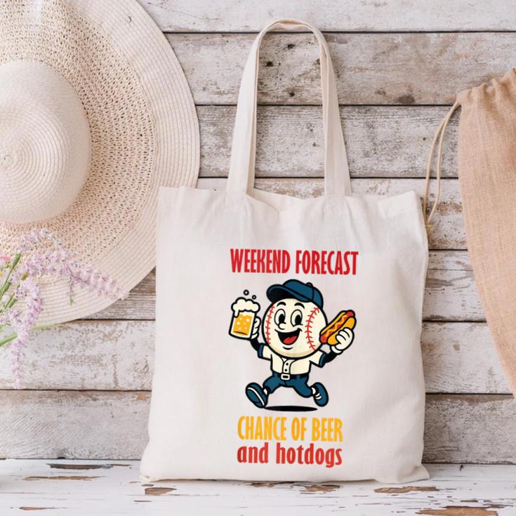 Cute Baseball Fan Weekend Forecast Change Of Beer And Hotdog Canvas Tote Bag Cute Baseball Fan Weekend Forecast Change Of Beer And Hotdog Canvas Tote Bag