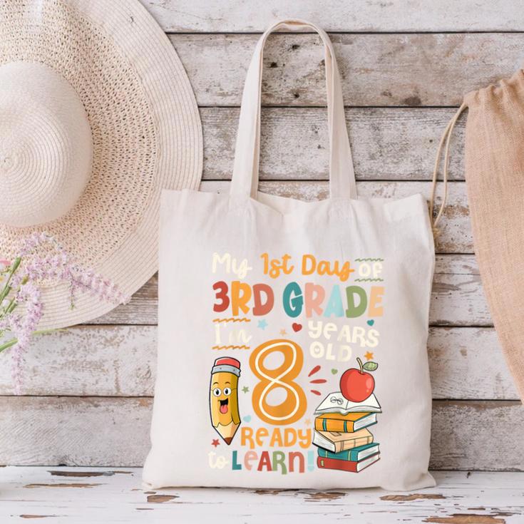 Cute My First Day Of 3rd Grade Back To School Boys Girls Canvas Tote Bag Cute My First Day Of 3rd Grade Back To School Boys Girls Canvas Tote Bag