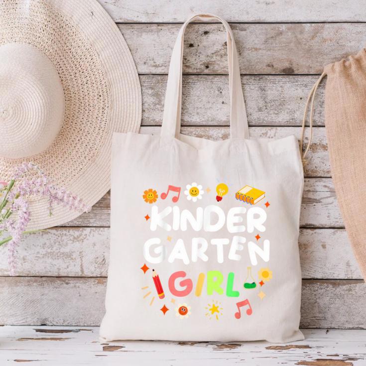 Cute Kindergarten Girl First Day Of School Back To School Canvas Tote Bag Cute Kindergarten Girl First Day Of School Back To School Canvas Tote Bag