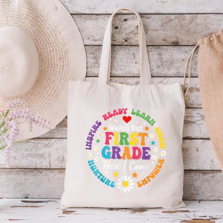 Cute Watch Out First Grade Here I Come Back To School Canvas Tote Bag Cute Watch Out First Grade Here I Come Back To School Canvas Tote Bag