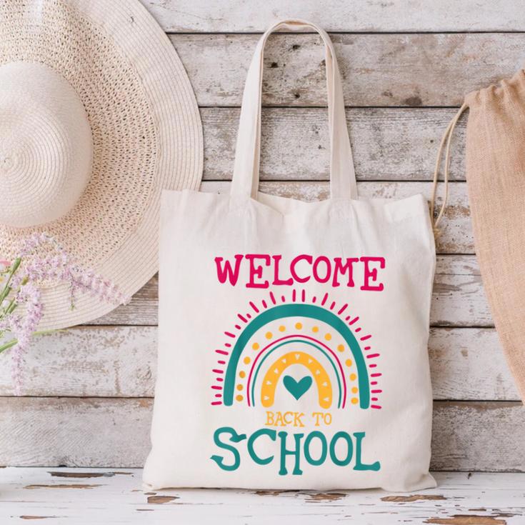 Cute Welcome Back To School First Day Of School First Day Canvas Tote Bag Cute Welcome Back To School First Day Of School First Day Canvas Tote Bag