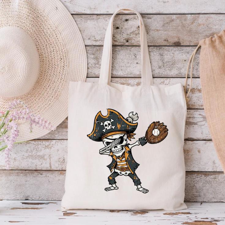 Dabbing Pirate Skeleton Baseball Dab Costume Boys Kids Men Canvas Tote Bag Dabbing Pirate Skeleton Baseball Dab Costume Boys Kids Men Canvas Tote Bag