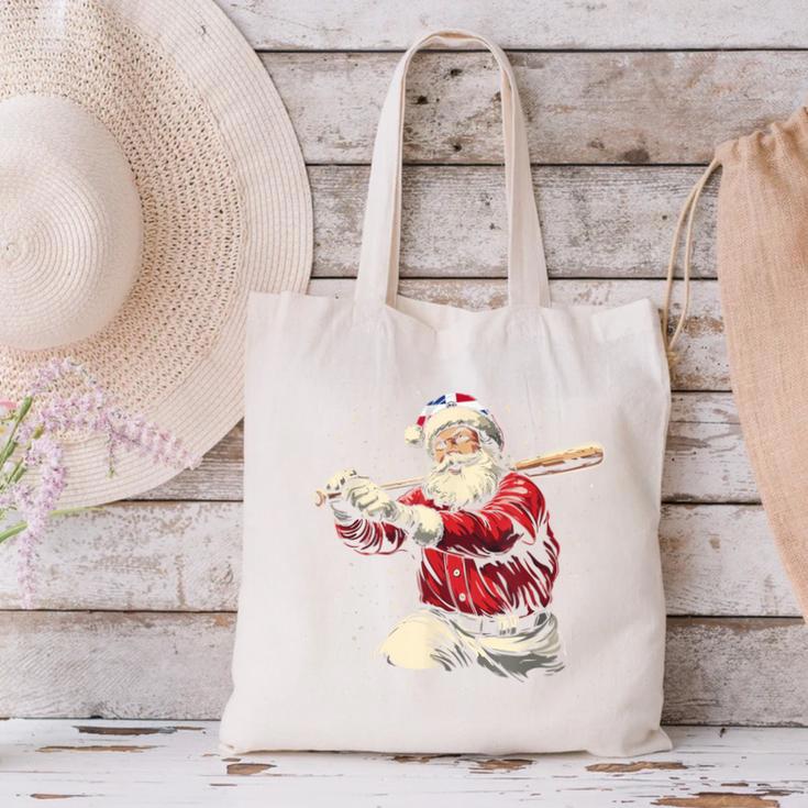 Dominican Santa Christmas Beisbol Baseball Dominicano Canvas Tote Bag Dominican Santa Christmas Beisbol Baseball Dominicano Canvas Tote Bag